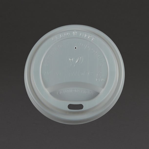 Vegware Compostable Coffee Cup Lids 225ml / 8oz (1000 Pack) gh024