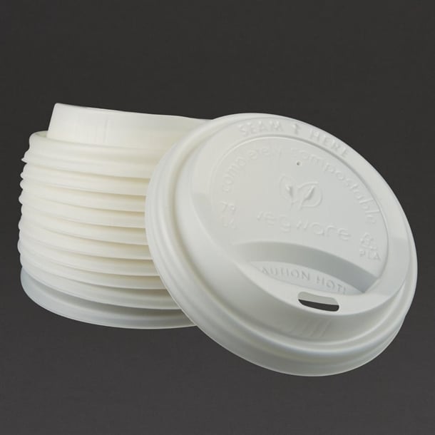 Vegware Compostable Coffee Cup Lids 225ml / 8oz (1000 Pack) gh024