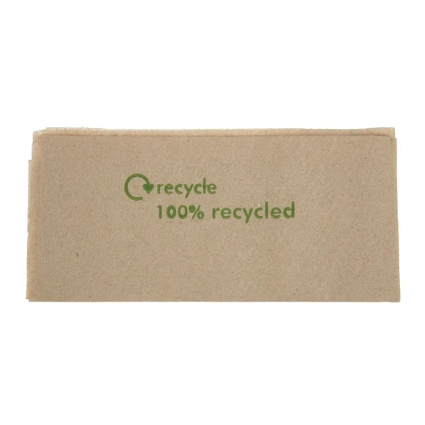 Swantex Recycled Lunch Napkin Kraft 32x30cm 1ply Pre-Folded (6000 Pack) gh030