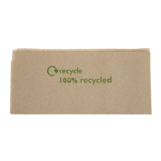 Swantex Recycled Lunch Napkin Kraft 32x30cm 1ply Pre-Folded (6000 Pack) gh030