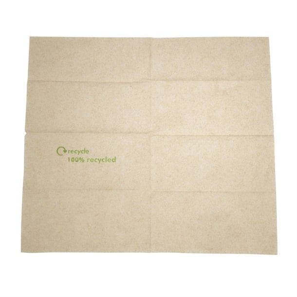 Swantex Recycled Lunch Napkin Kraft 32x30cm 1ply Pre-Folded (6000 Pack) gh030