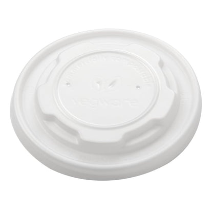 Vegware Compostable Hot Food Pot Flat Lids 170ml / 6oz and 230ml / 8oz gh166