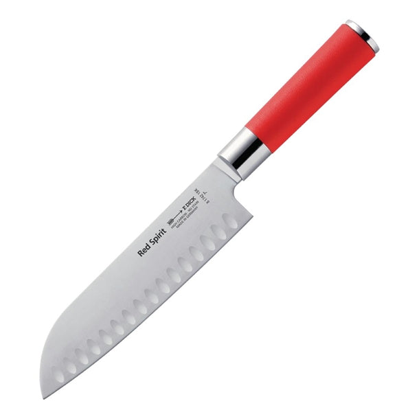 Dick Red Spirit Fluted Santoku Knife Red 18cm gh292