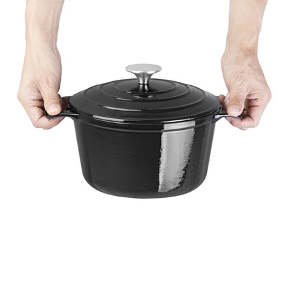 Vogue Round Casserole Dish Black 3.2Ltr gh300