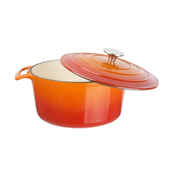 Vogue Round Casserole Dish Orange 3.2Ltr gh302
