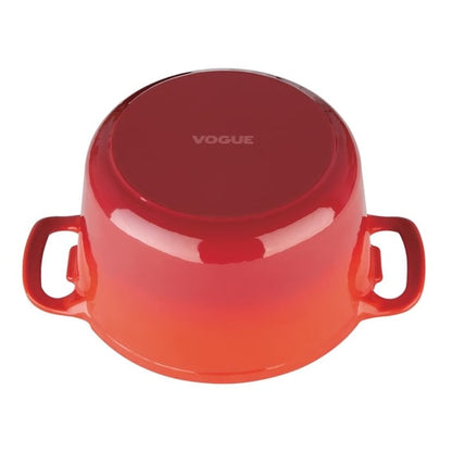 Vogue Round Casserole Dish Red 4Ltr gh305