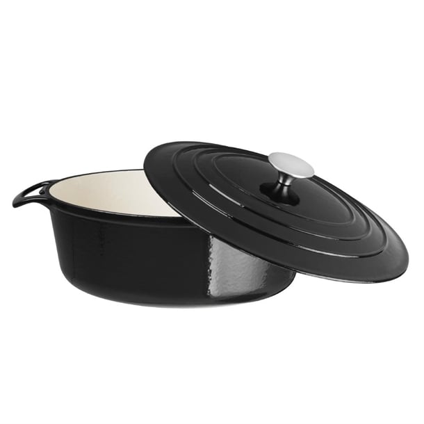 Vogue Oval Casserole Dish Black 5Ltr gh306