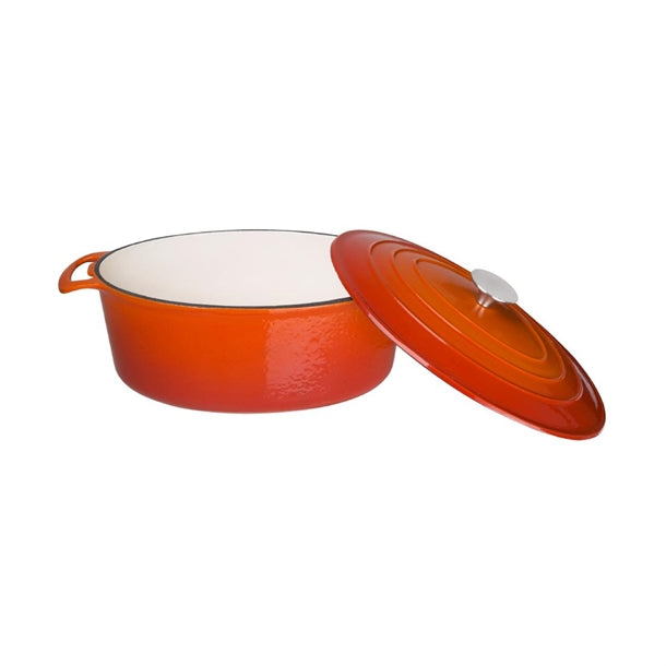 Vogue Oval Casserole Dish Orange 6Ltr gh312