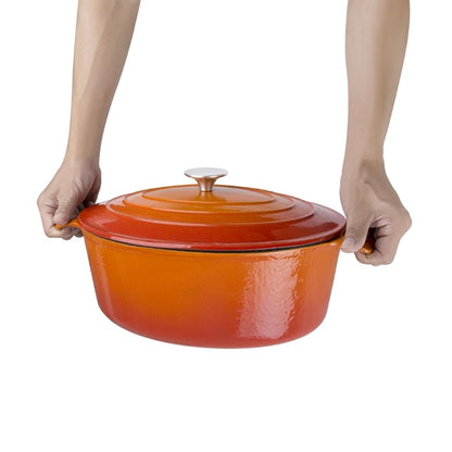 Vogue Oval Casserole Dish Orange 6Ltr gh312