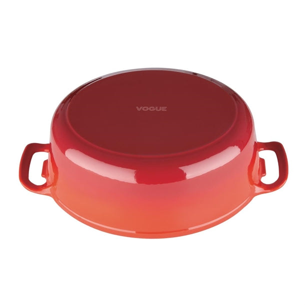 Vogue Oval Casserole Dish Red 5Ltr gh313