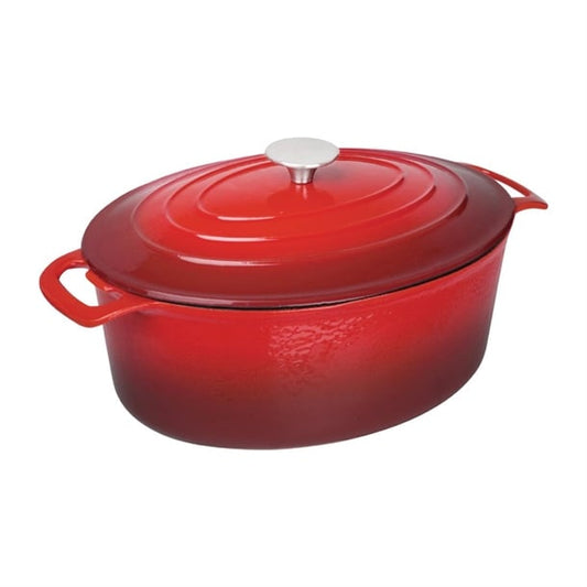 Vogue Oval Casserole Dish Red 6Ltr gh314