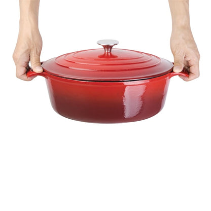 Vogue Oval Casserole Dish Red 6Ltr gh314