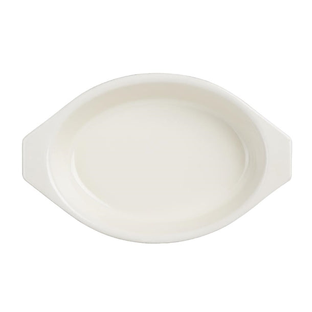 Vogue Oval Cast Iron Gratin Dish Red 650ml gh317