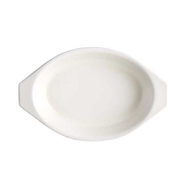 Vogue Oval Cast Iron Gratin Dish Orange 650ml gh318