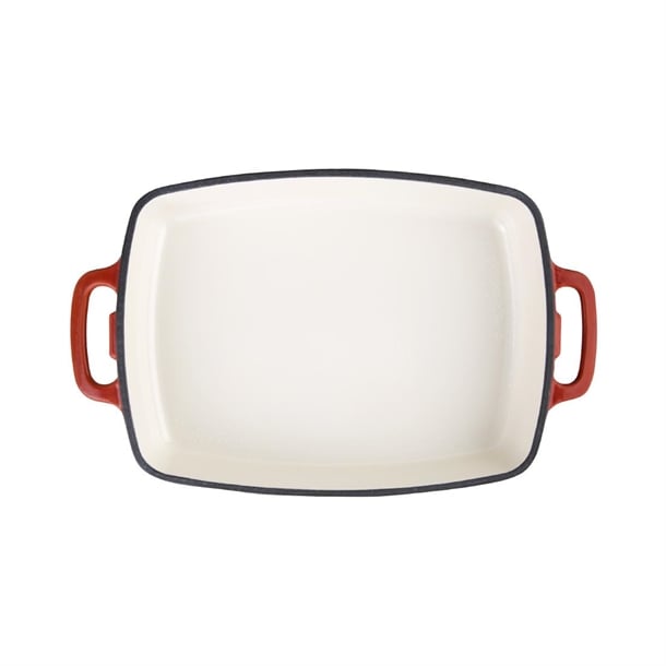 Vogue Cast Iron Casserole Dish Red 1.8Ltr gh319