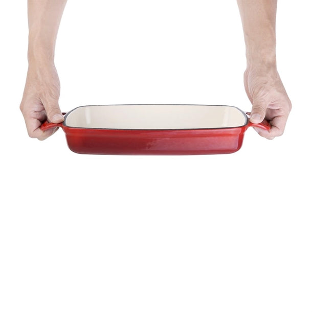 Vogue Cast Iron Casserole Dish Red 1.8Ltr gh319