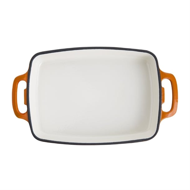 Vogue Cast Iron Casserole Dish Orange 1.8Ltr gh321