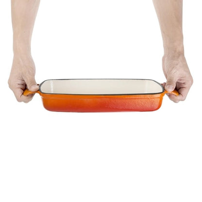 Vogue Cast Iron Casserole Dish Orange 1.8Ltr gh321