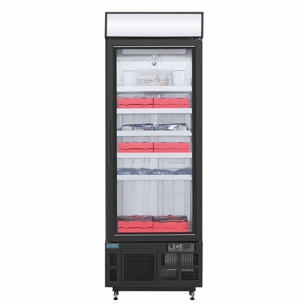 Polar G-Series Upright Display Freezer 412Ltr Black gh428