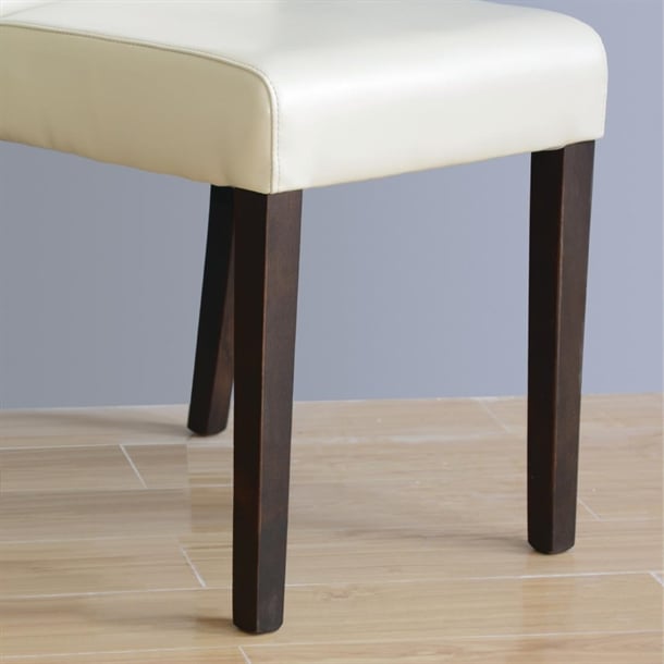 Bolero Faux Leather Dining Chairs Cream (2 Pack) gh444