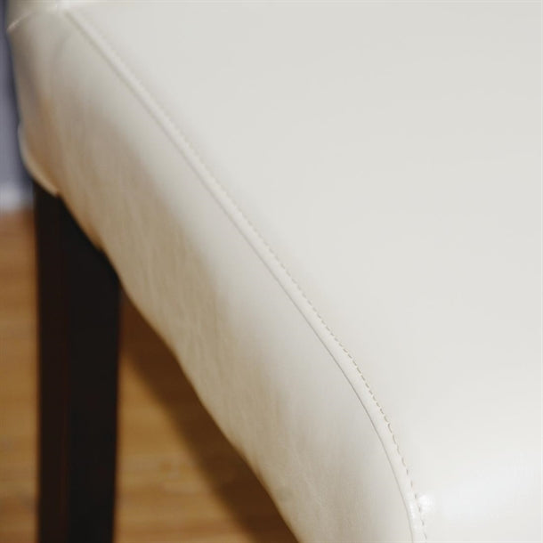 Bolero Faux Leather Dining Chairs Cream (2 Pack) gh444