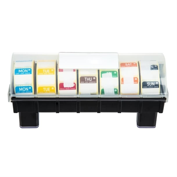 Hygiplas Removable Colour Coded Food Labels with 1" Dispenser gh473