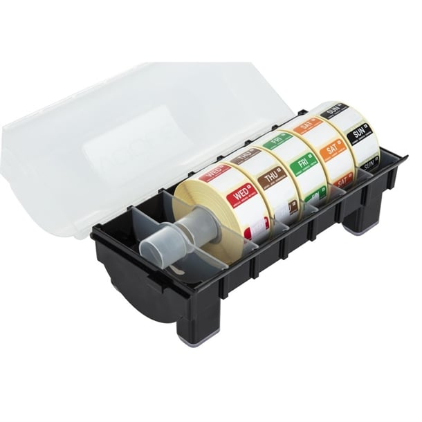 Hygiplas Removable Colour Coded Food Labels with 1" Dispenser gh473