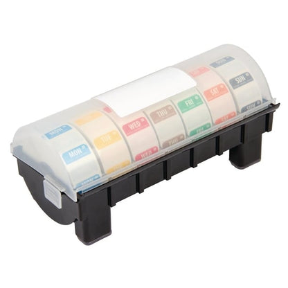 Hygiplas Dissolvable Colour Coded Food Label Starter kit with 1" Dispenser gh474