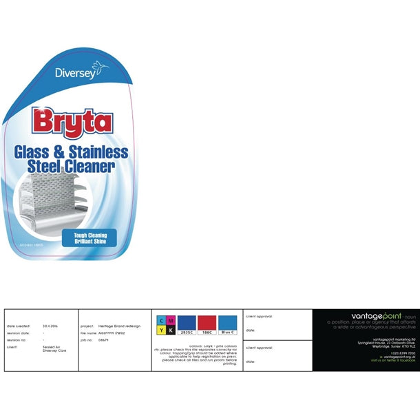 Bryta Glass and Stainless Steel Cleaner Ready To Use 750ml gh491