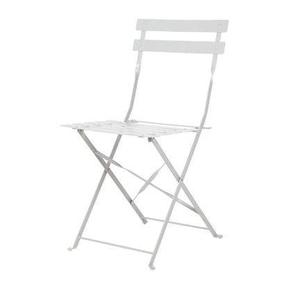 Bolero Perth Grey Pavement Style Steel Folding Chairs (2 Pack) gh551