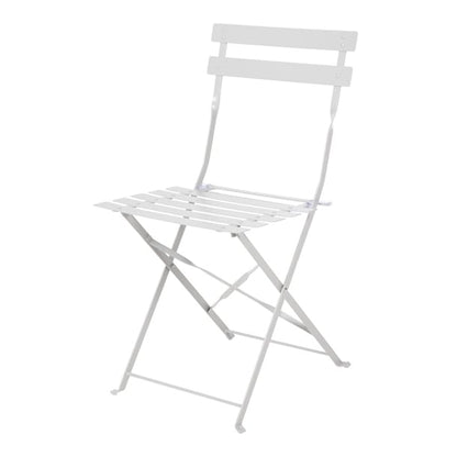 Bolero Perth Grey Pavement Style Steel Folding Chairs (2 Pack) gh551
