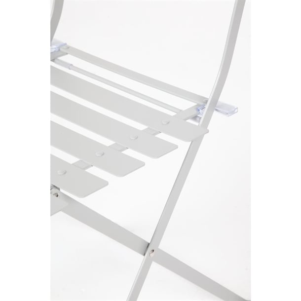 Bolero Perth Grey Pavement Style Steel Folding Chairs (2 Pack) gh551