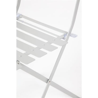 Bolero Perth Grey Pavement Style Steel Folding Chairs (2 Pack) gh551