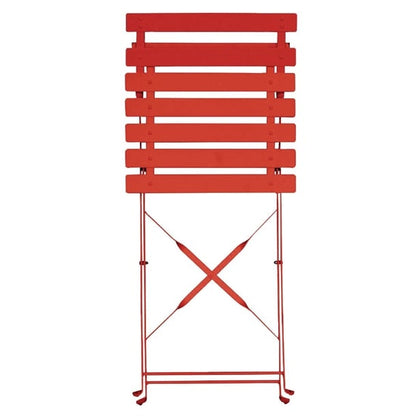 Bolero Perth Red Pavement Style Steel Folding Chairs (2 Pack) gh555