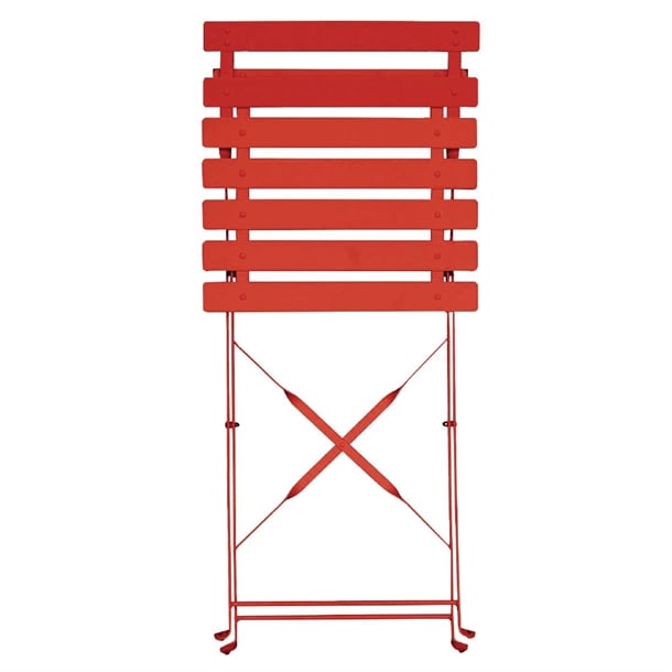 Bolero Perth Red Pavement Style Steel Folding Chairs (2 Pack) gh555