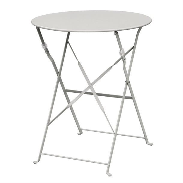 Bolero Perth Grey Pavement Style Steel Table Round 600mm gh556