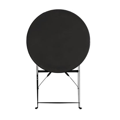 Bolero Perth Black Pavement Style Steel Table Round 600mm gh558