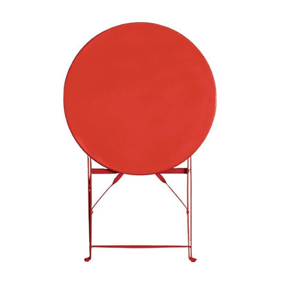 Bolero Perth Red Pavement Style Steel Table Round 600mm gh560