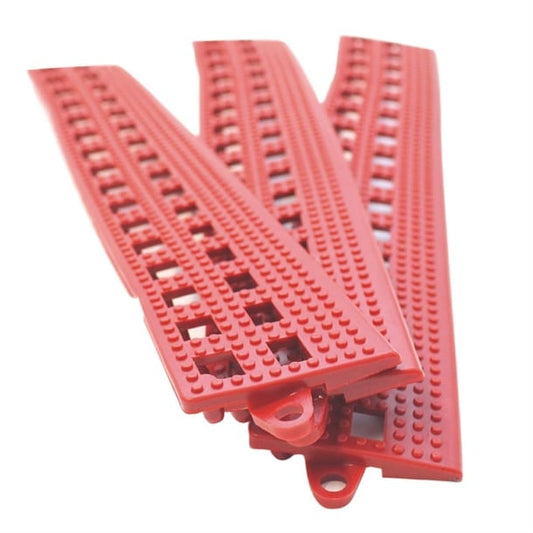 COBA Red Male Edge Flexi-Deck Tiles (3 Pack) gh606