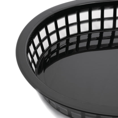 Olympia Oval Polypropylene Food Baskets Black (6 Pack) gh969