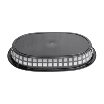 Olympia Oval Polypropylene Food Baskets Black (6 Pack) gh969