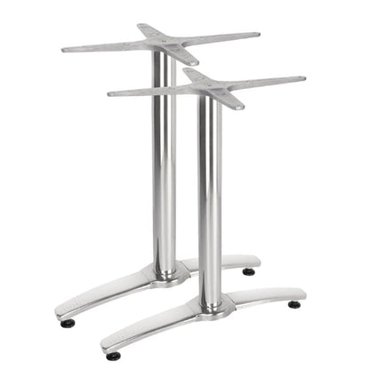 Bolero Aluminium Twin Leg Table Base (2 Pack) gh985