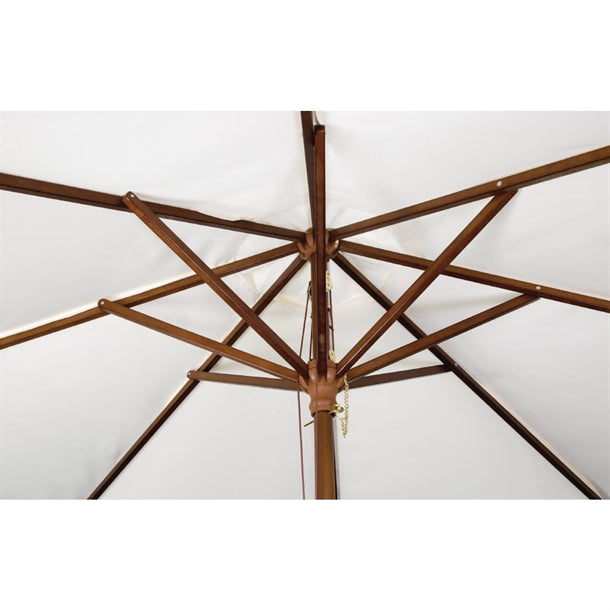 Bolero Square Pulley Parasol 2.5m Diameter Cream gh988
