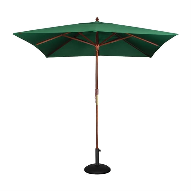 Bolero Square Double Pulley Parasol 2.5m Diameter Green gh989