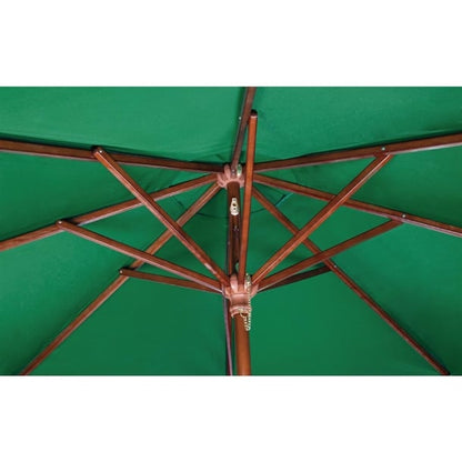 Bolero Square Double Pulley Parasol 2.5m Diameter Green gh989