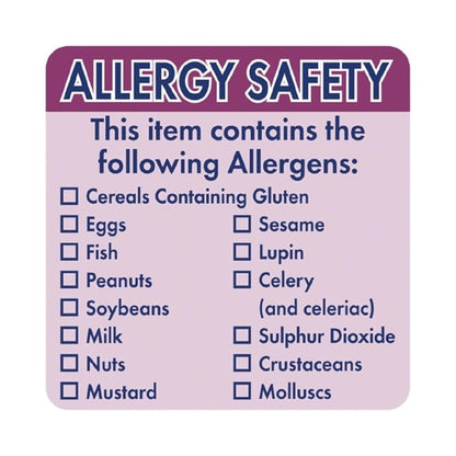Hygiplas Allergen Food Labels (500 Pack) gj058