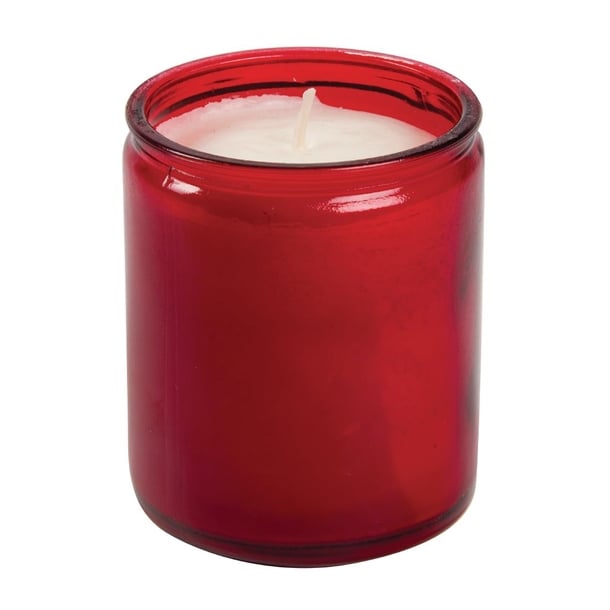 Bolsius Star Light Red Glasses Candles Jars (8 Pack) gj468