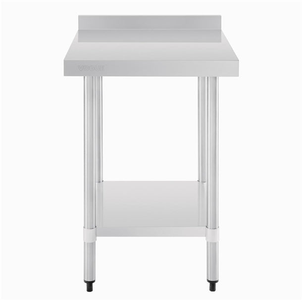 Vogue Stainless Steel Table with Upstand 600mm gj505