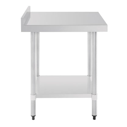 Vogue Stainless Steel Table with Upstand 600mm gj505