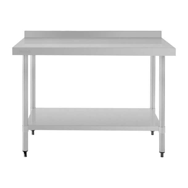 Vogue Stainless Steel Table with Upstand 1200mm gj507